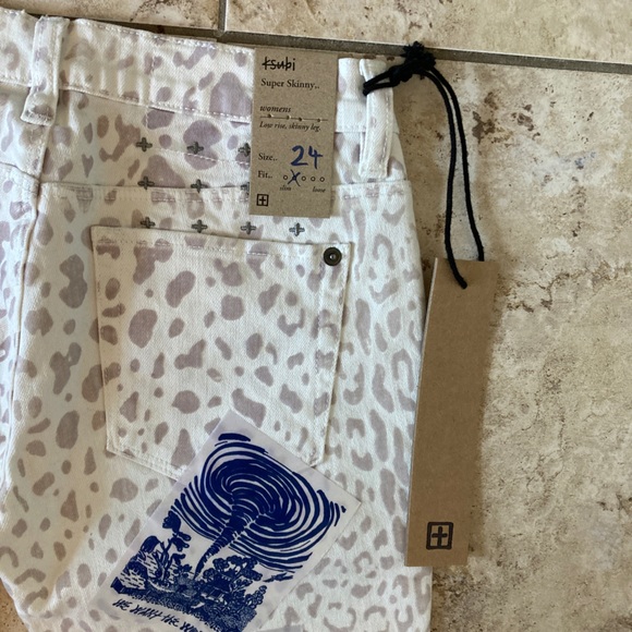 Ksubi cheetah print jeans size 24 fit slim  low rise skinny jean - Picture 6 of 9